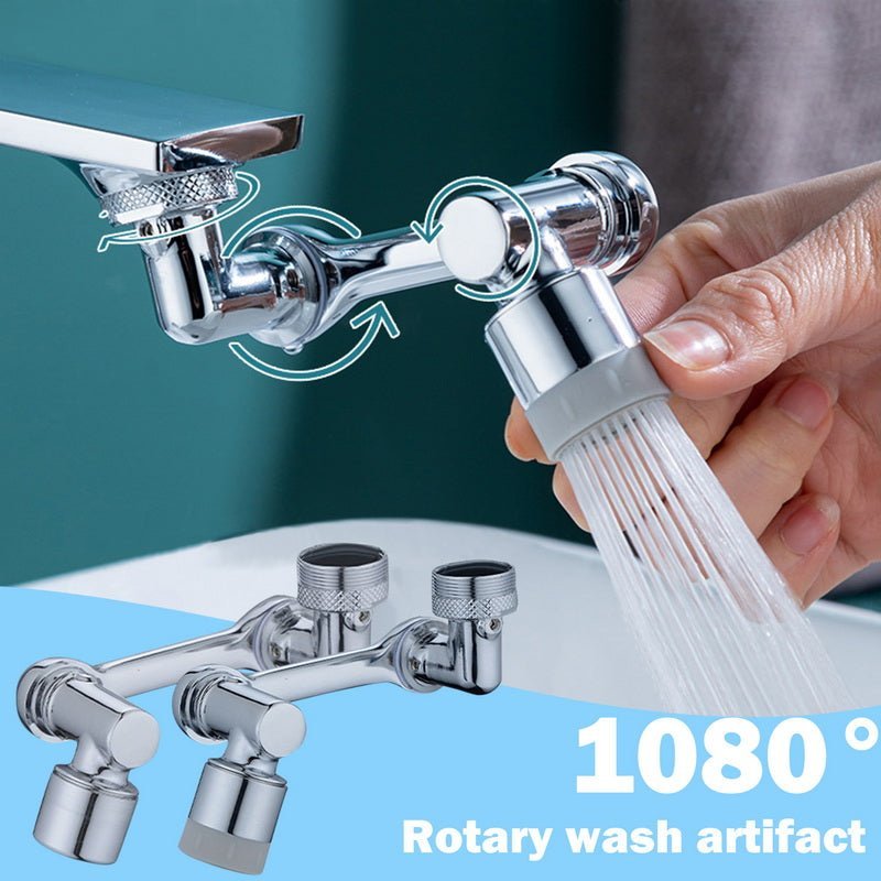 Aérateur de robinet pivotant universel 1080, extension de robinet multifonction, douche résistante aux éclaboussures - eShopinvi™