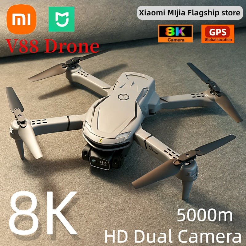 DRONE Xiaomi Mijia Original V88 Drone 8K professionnel HD aérien double caméra omnidirectionnelle évitement d'obstacles Drone quadrirotor 5000M - eShopinvi™