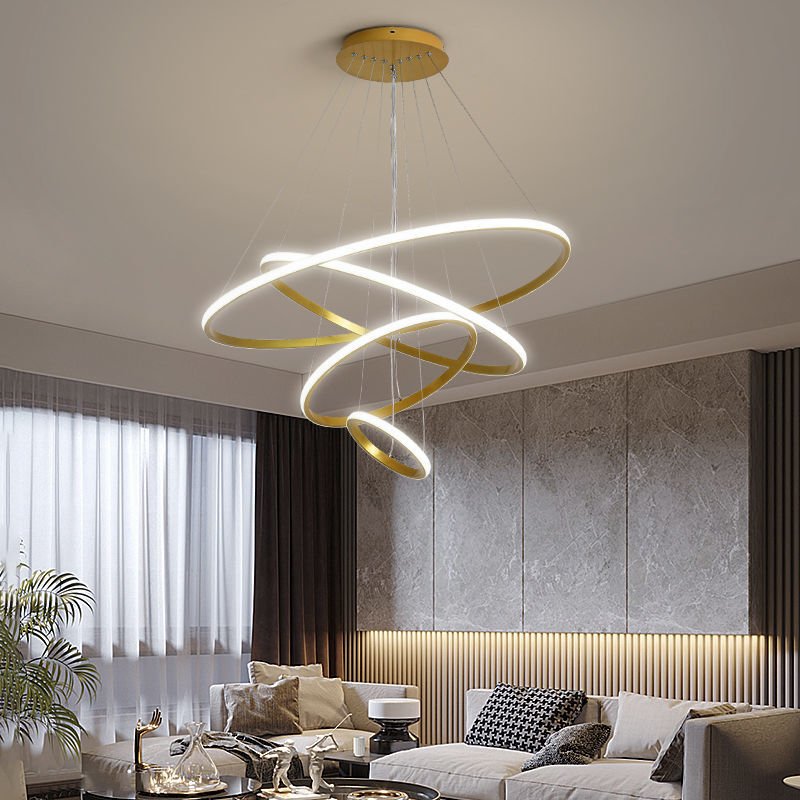 Lampe LED luminaire de plafond rond noir design contemporain pour