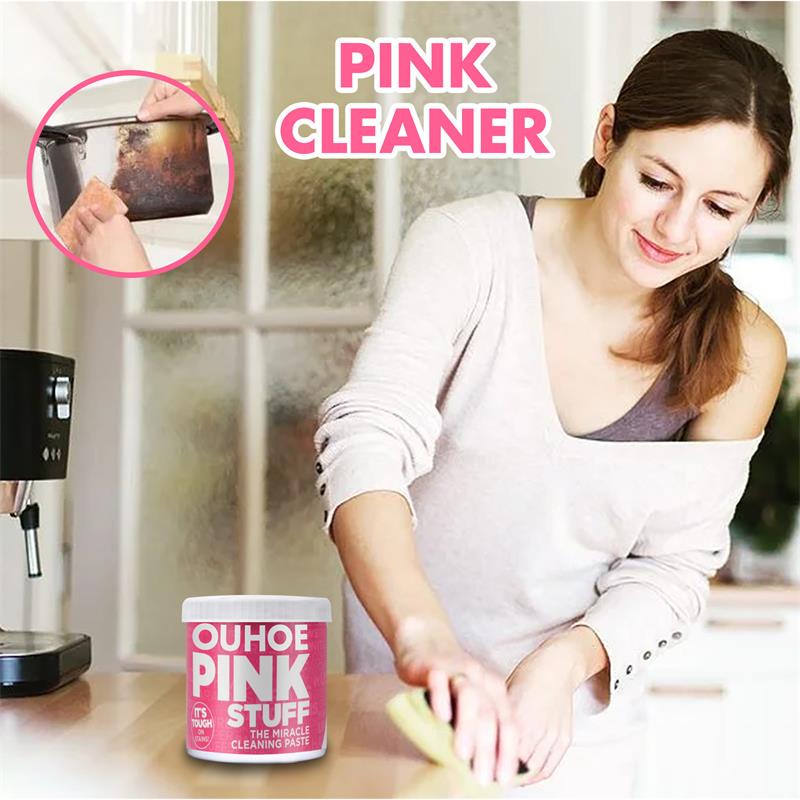 Pâte de nettoyage magique rose, nettoyant pour cuisine et salle de bains, le Miracle, pâte de nettoyage tout usage, pâte à récurer domestique. - eShopinvi™