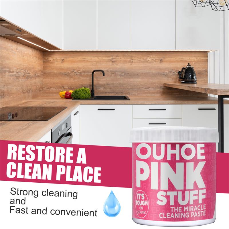 Pâte de nettoyage magique rose, nettoyant pour cuisine et salle de bains, le Miracle, pâte de nettoyage tout usage, pâte à récurer domestique. - eShopinvi™