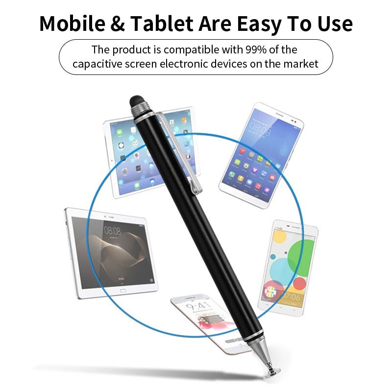 Stylet universel 2 en 1 pour ordinateur portable, tablette, téléphone intelligent, écran tactile, pour Xiaomi, Huawei, Samsung, crayon de dessin - eShopinvi™