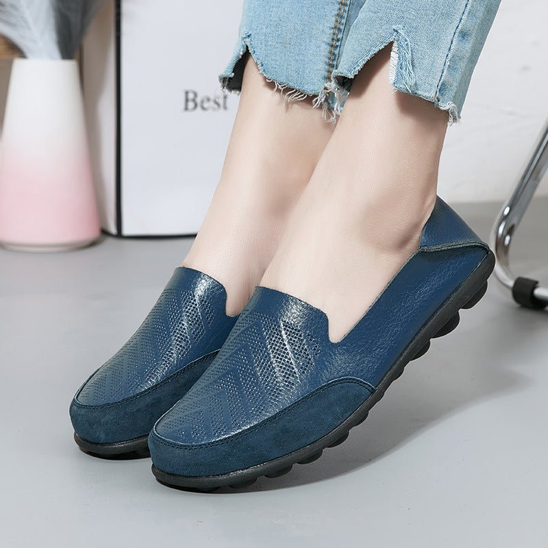 Women's Fashionable Simple Embossed Flat Shoes - eShopinvi™
